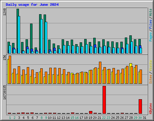 Daily usage for June 2024