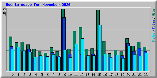 Hourly usage for November 2020