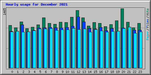 Hourly usage for December 2021