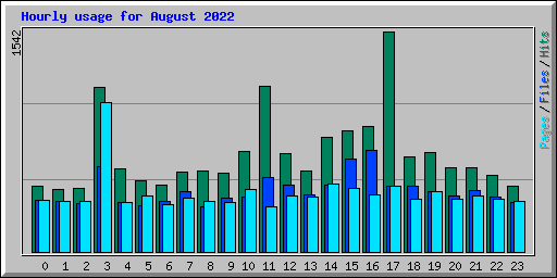 Hourly usage for August 2022