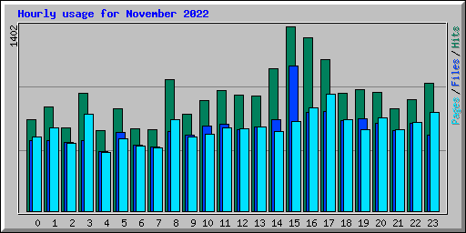 Hourly usage for November 2022