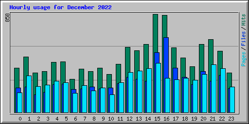 Hourly usage for December 2022