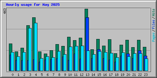 Hourly usage for May 2025