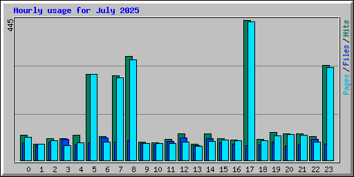 Hourly usage for July 2025